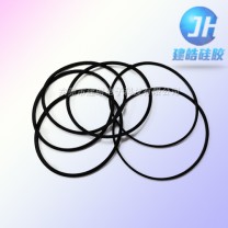 供應(yīng)黑色防水O型硅膠密封圈-建皓硅膠